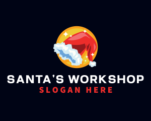 Santa Hat Christmas logo