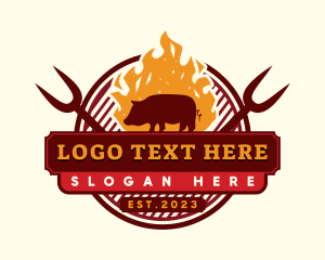 Pork Grilling Smoked Barbecue logo