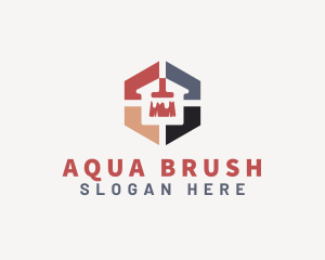 Home Maintenance Paint Brush logo design