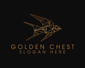 Golden Avian Bird logo design