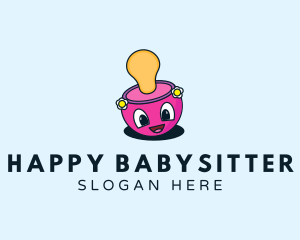 Cute Nursery Pacifier logo design