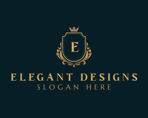 Regal Crown Shield  logo design