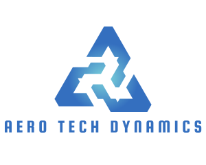 Blue Tech Triangle logo design