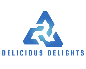 Blue Tech Triangle logo design