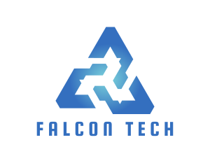 Blue Tech Triangle logo design