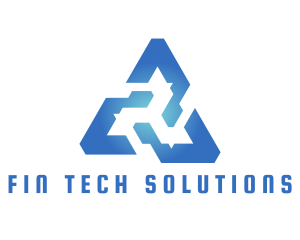 Blue Tech Triangle logo design