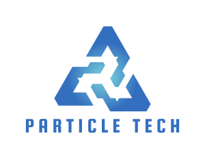 Blue Tech Triangle logo design