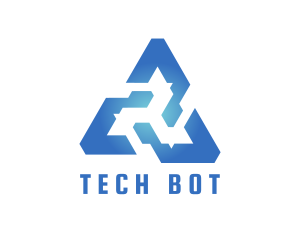 Blue Tech Triangle logo design