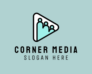 People Media Player logo design