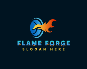 Cooling Flame Temperature logo design