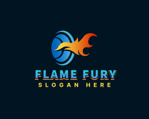 Cooling Flame Temperature logo design