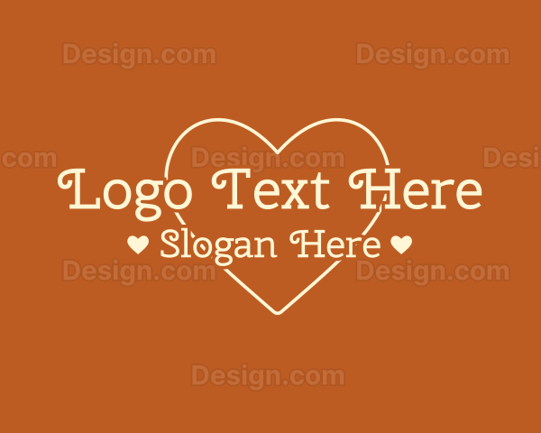 Simple Love Text Logo