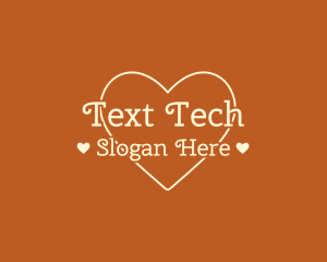 Simple Love Text logo