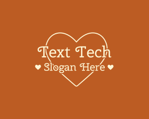 Simple Love Text logo design