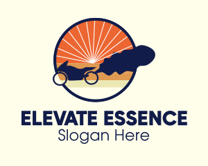 Sunset Motorcycle Smoke Logo
