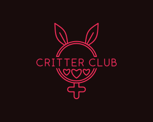 Seductive Bunny Headband logo design