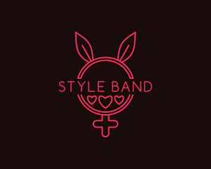 Seductive Bunny Headband logo design