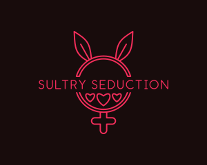 Seductive Bunny Headband logo design