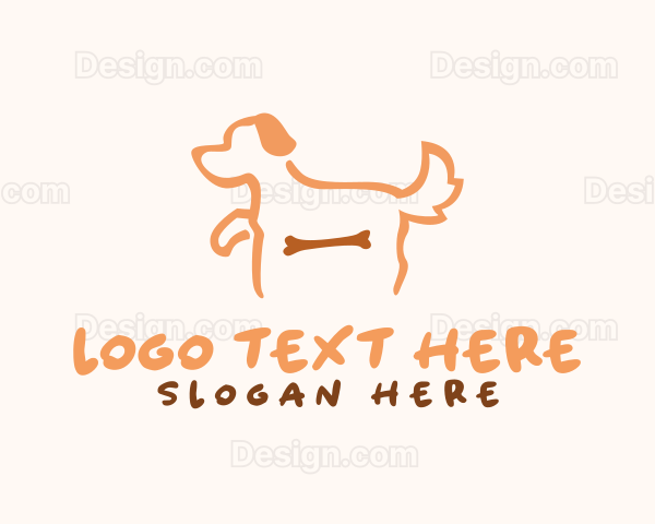 Dog Bone Outline Logo