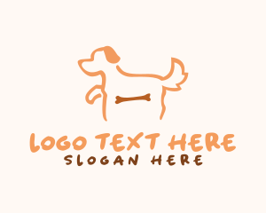 Dog Bone Outline logo