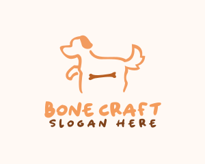 Dog Bone Outline logo design