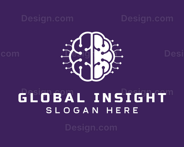 Digital Tech Brain Intelligence Logo