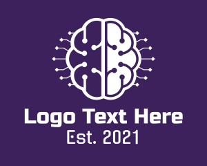 Neurology - Digital Tech Brain Intelligence logo design