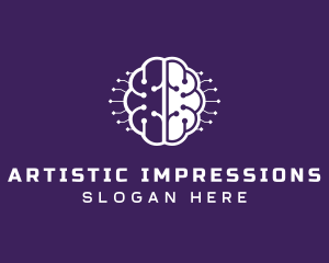 Digital Tech Brain Intelligence logo design