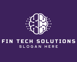 Digital Tech Brain Intelligence logo design