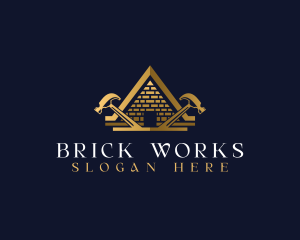 Hammer Pyramid Bricks logo design