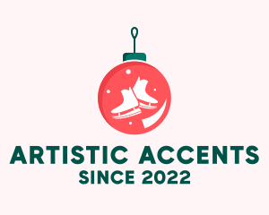 Ice Skating Ornament  logo design