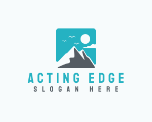 Mountain Peak Hiking logo design