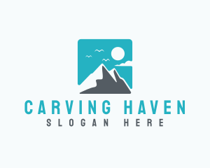 Mountain Peak Hiking logo design