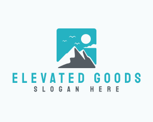 Mountain Peak Hiking logo design