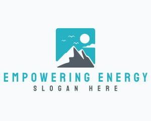 Mountain Peak Hiking logo design