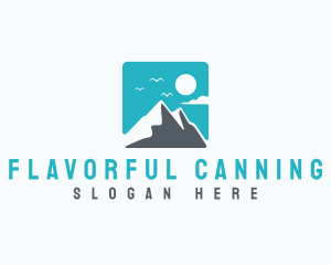 Mountain Peak Hiking logo design