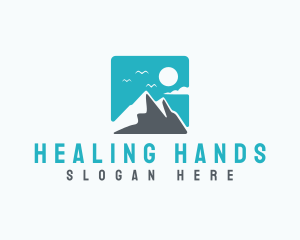 Mountain Peak Hiking logo design