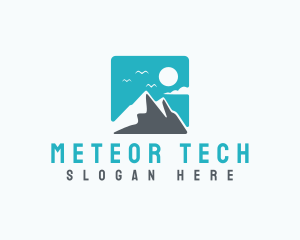 Mountain Peak Hiking logo design