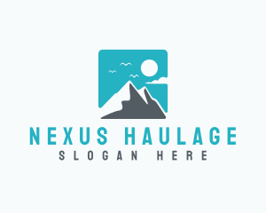 Mountain Peak Hiking logo design