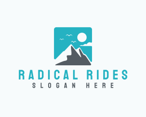 Mountain Peak Hiking logo design