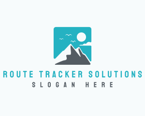 Mountain Peak Hiking logo design