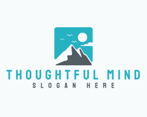 Mountain Peak Hiking logo design