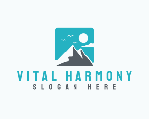 Mountain Peak Hiking logo design