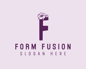 Hibiscus Spa Letter F logo design