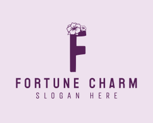 Hibiscus Spa Letter F logo design