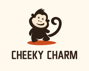 Happy Baby Monkey logo design