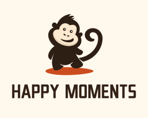 Happy Baby Monkey logo design