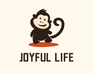 Happy Baby Monkey logo design