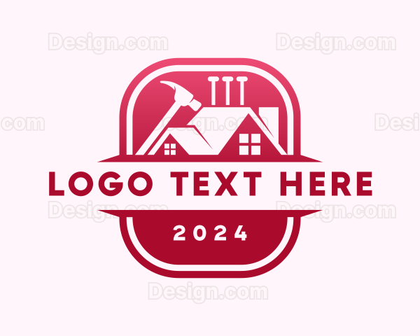 Roofing Carpenter Tools Logo