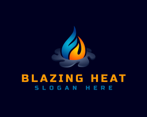 Heating Cooling Fan logo design